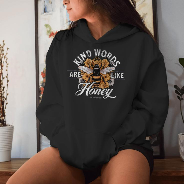 Kind Words Are Like Honey Bible Verse Christian Prayer Women Hoodie Gifts for Her