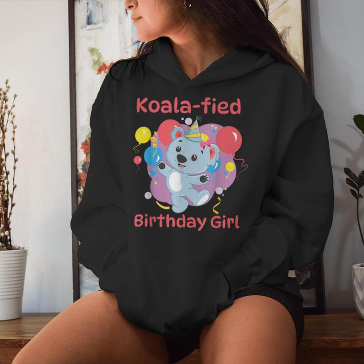 Koalafied Birthday Girl Koala Bear Birthday Party Cute Women Hoodie Gifts for Her