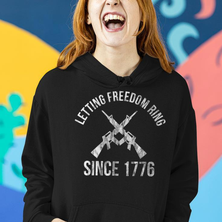 Letting Freedom Ring Since 1776 Gun July 4Th Party Women Hoodie Gifts for Her