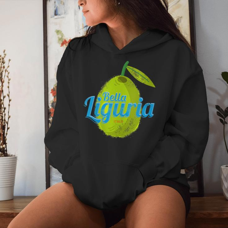 Liguria Retro Olive Italy Vintage Souvenir Women Hoodie Gifts for Her