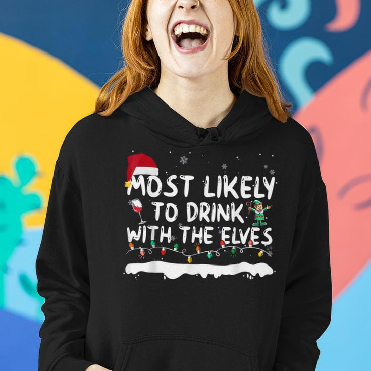 Most Likely To Drink With Elves Family Matching Men Women Hoodie Gifts for Her