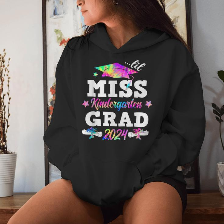 Lil Miss Kindergarten Grad Tie Dye Last Day Graduation Women Hoodie Gifts for Her