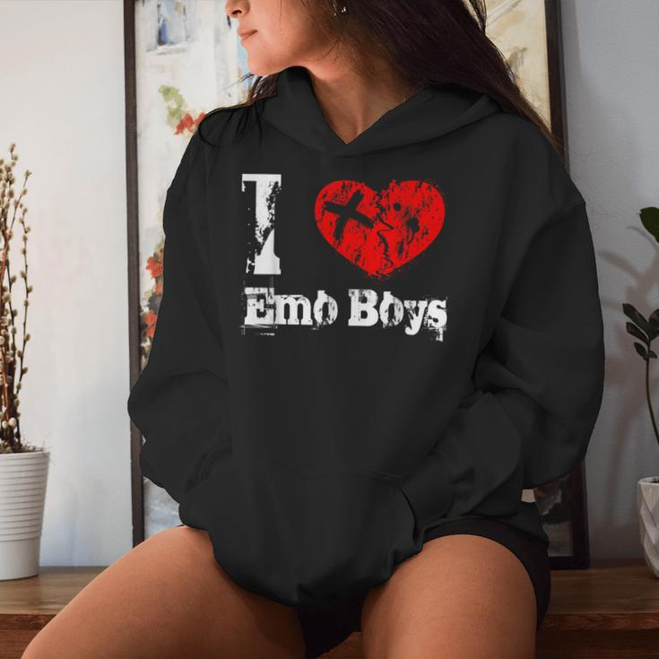 I Love Emo Boys I Love Emo Girls Emo Goth Matching Women Hoodie Gifts for Her