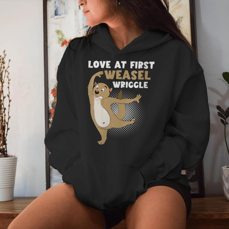 Love At First Weasel Wriggle For Weasel Lovers Women Hoodie Gifts for Her