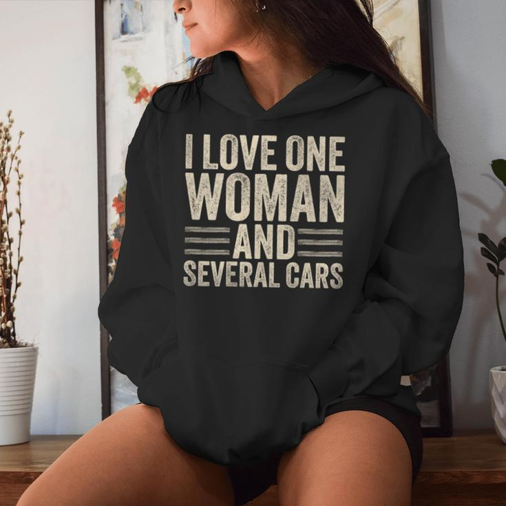 I Love One Woman And Several Cars Mechanic Car Lover Husband Women Hoodie Gifts for Her