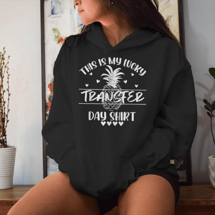 This Is My Lucky Transfer Day Ivf Mom Dad Women Hoodie Gifts for Her