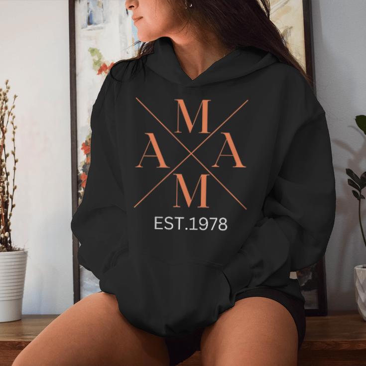 Lustiger Mama Est 1978 Mama Seit 1978 Mama 1978 Kapuzenpullover für Damen Geschenke für Sie