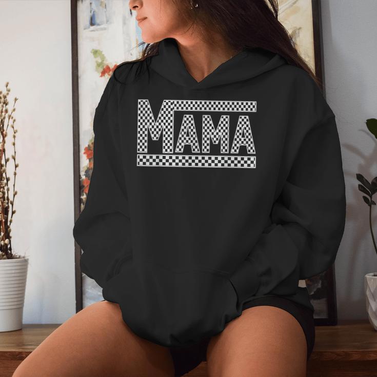 Mama Checkered Mother Mom Racing Pit Crew Women Hoodie Gifts for Her