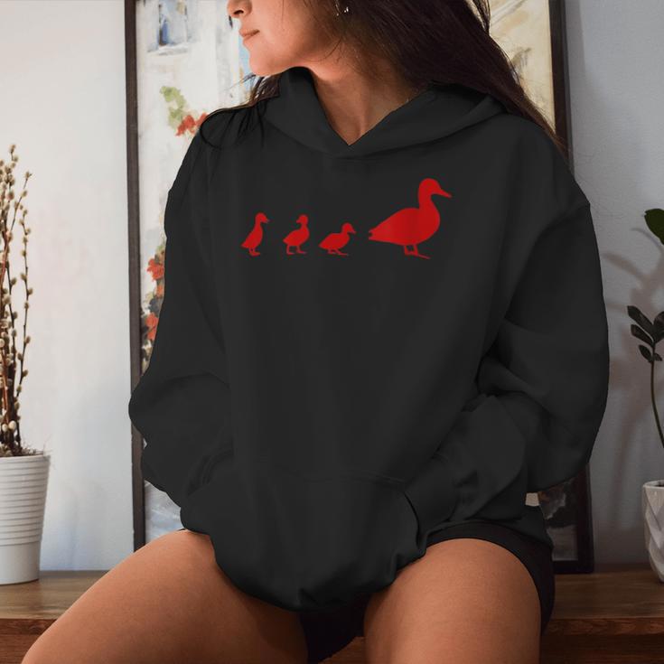 Mama Duck 3 Ducklings Animal Family R Women Hoodie Gifts for Her