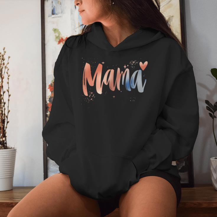 Mama Herz Grafik Mama Mama Leben Muttertag 2024 Damen Kapuzenpullover für Damen Geschenke für Sie