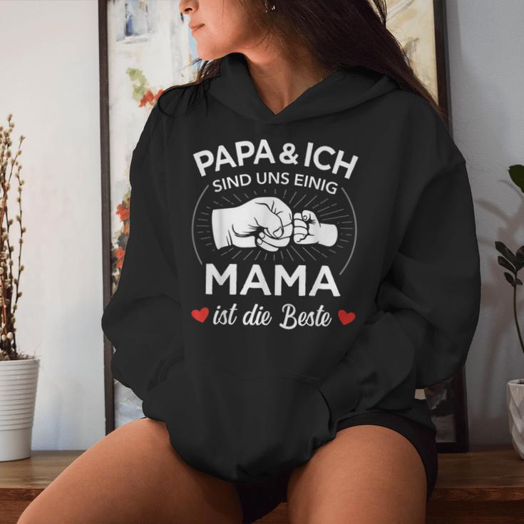 Mama Ist Die Beste Papa Ich Einig Für Muttertag Weihnachten Kapuzenpullover für Damen Geschenke für Sie