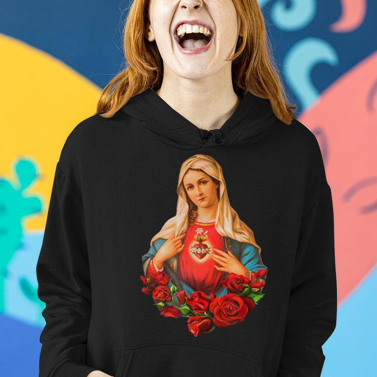 Mary Mother Of God Heart Of Virgin Mary Classic Catholic Women Hoodie Gifts for Her