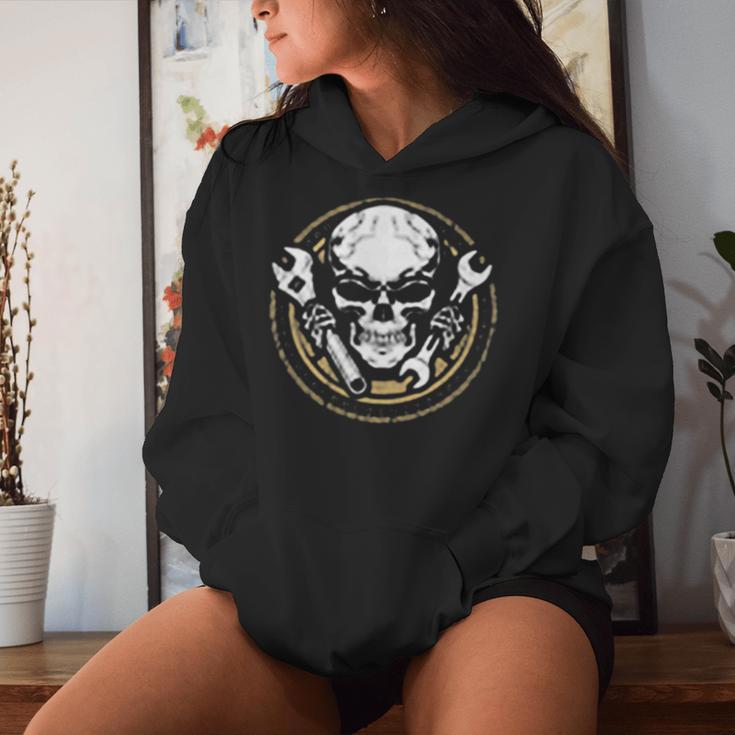 Mechanic Wrench Gear Skull For Women Women Hoodie Gifts for Her