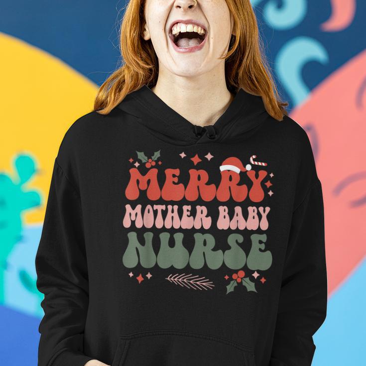 Merry Mother Baby Nurse Christmas Postpartum Nurse Xmas Women Hoodie Gifts for Her