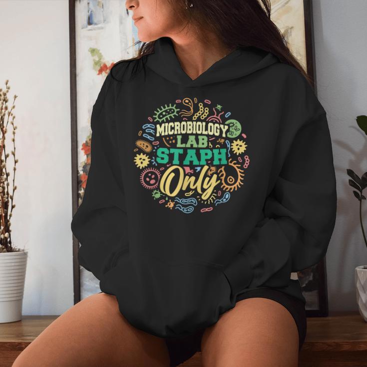 Microbiologist Microbiology Lab Staph Biology Teacher Women Hoodie Gifts for Her