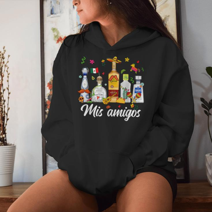 Mis Amigos Margarita Tequila Cocktail Cinco De Mayo Drinking Women Hoodie Gifts for Her
