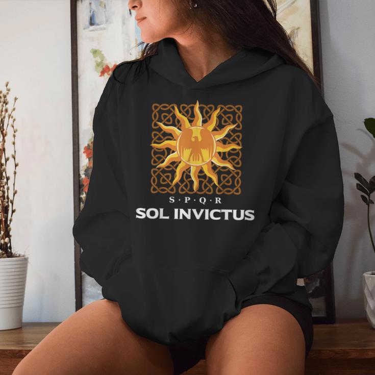 Mitología Romana Antigua Sol Invictus Águila Romana Spqr Sudadera con capucha para mujer Regalos para ella