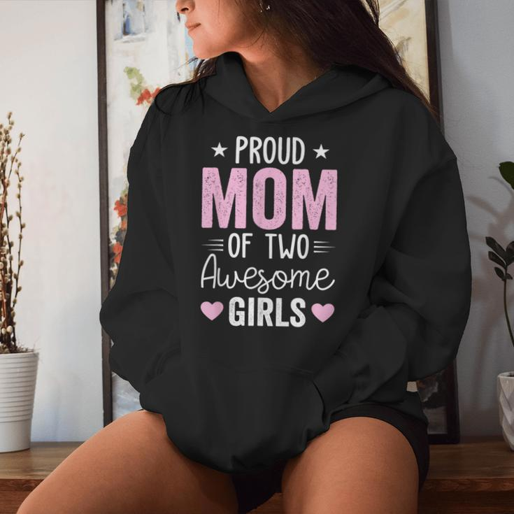 Mom Of 2 Girls Two Daughters Mother's Day Women Hoodie Gifts for Her