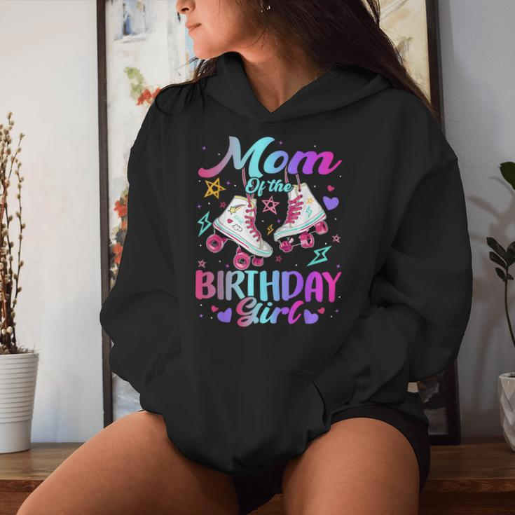 Mom Of The Birthday Girl Rolling Skate Family Birthday Party Women Hoodie Gifts for Her