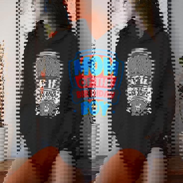 Mom And Dad Mom Of The Birthday Dog Paw Family Matching Women Hoodie Gifts for Her