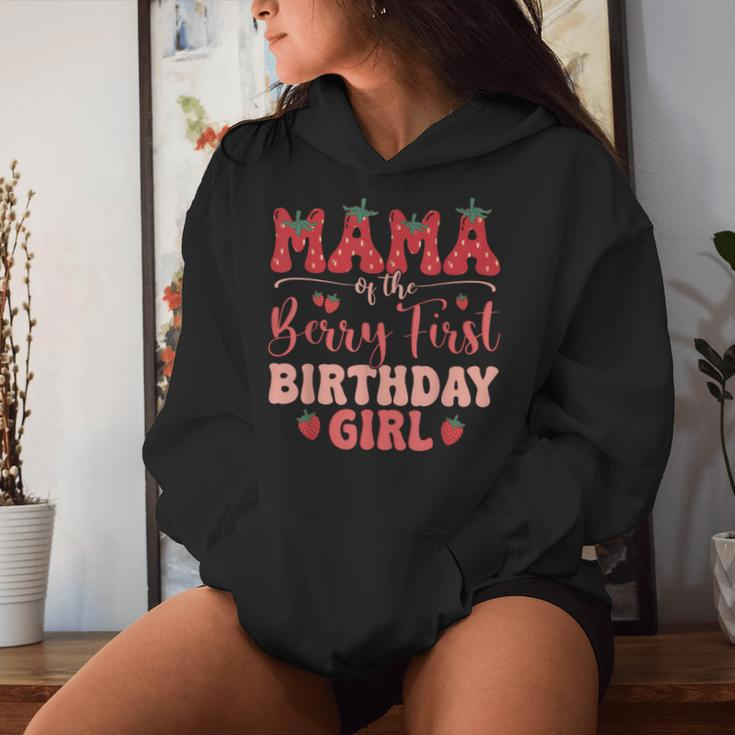 Mom And Dad Mama Berry First Birthday Girl Strawberry Family Women Hoodie Gifts for Her
