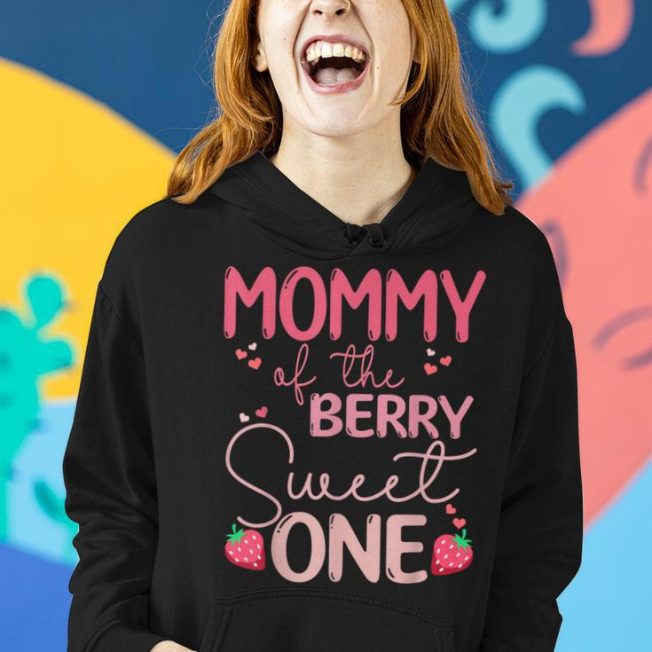 Mommy Of The Berry Sweet One Strawberry First Birthday Women Hoodie Gifts for Her