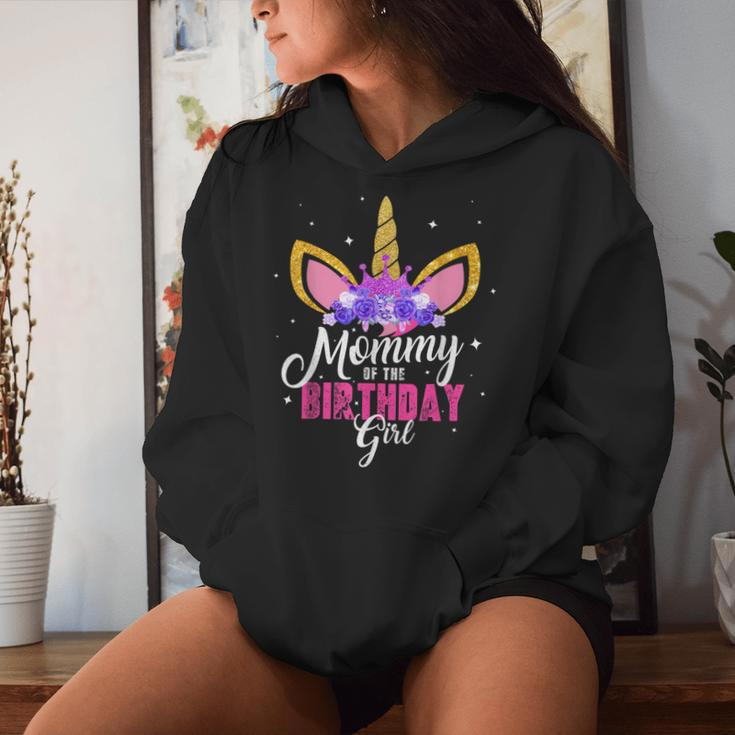 Mommy Of The Birthday Girl Unicorn Mom Birthday Princess Women Hoodie Gifts for Her
