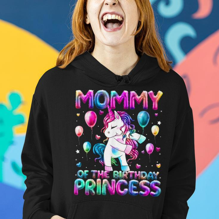 Mommy Of The Birthday Princess Girl Flossing Unicorn Mom Women Hoodie Gifts for Her