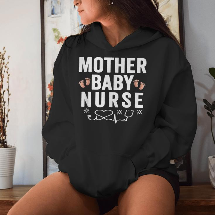 Mother Baby Nurse Obstetric Nicu Nurse Ob Rn Nursing Women Hoodie Gifts for Her