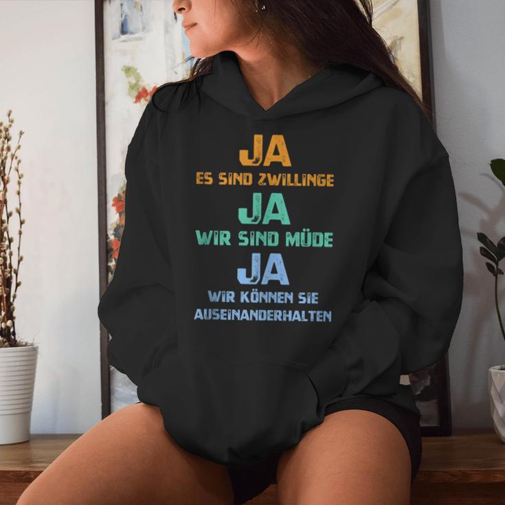 Mutteron Zwillingen Mama Papaon Zwillingen Zwillingsmama Kapuzenpullover für Damen Geschenke für Sie