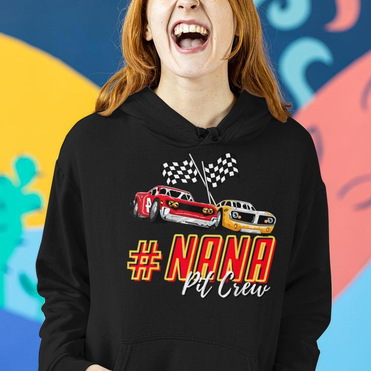 Nana Pit Crew Race Car Birthday Party Racing Family Grandma Women Hoodie Gifts for Her