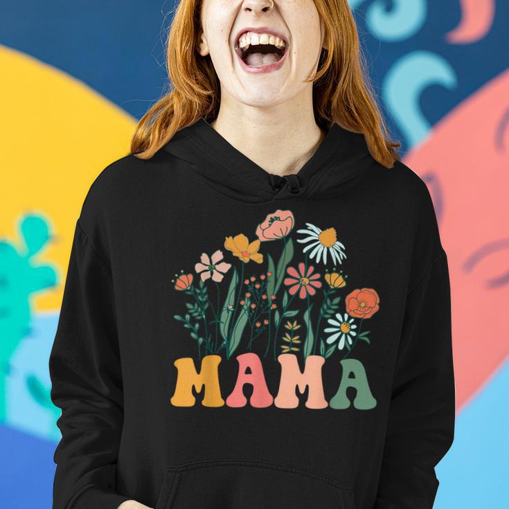 New Mama Wildflower First Birthday & Baby Shower Women Hoodie Gifts for Her