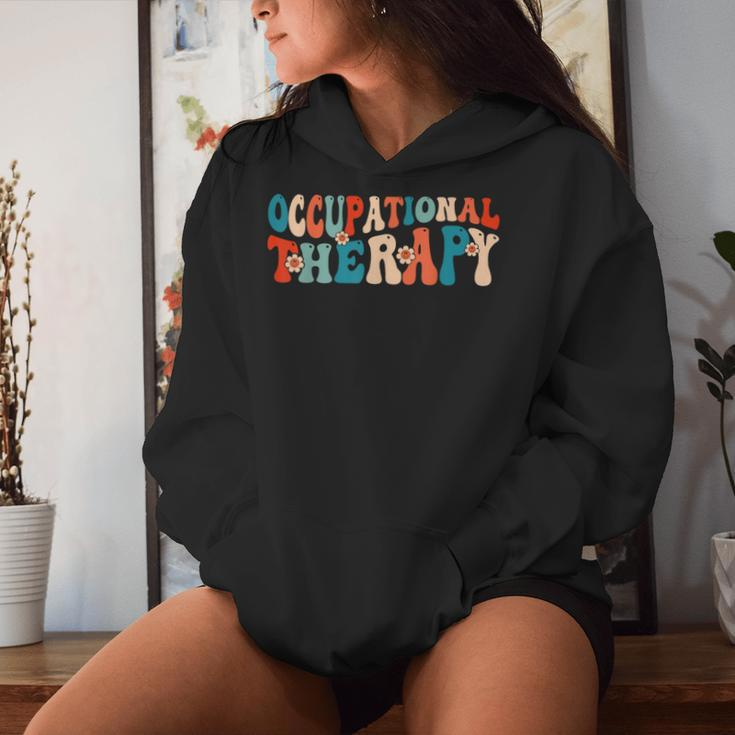 Occupational Therapy -Ot Therapist Ot Month Groovy Retro Women Hoodie Gifts for Her