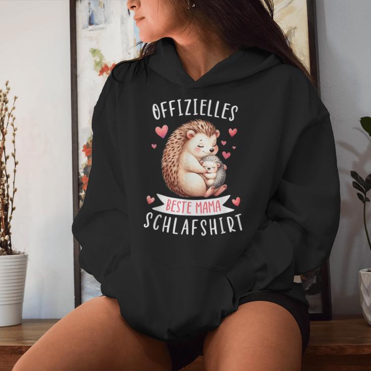 Offizielles Beste Mama Schlaf Muttertag Igel Mama Kapuzenpullover für Damen Geschenke für Sie