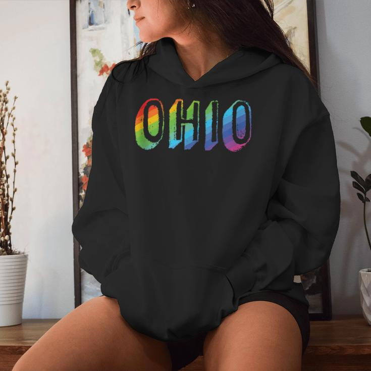 Ohio Lgbtq Pride Rainbow Pride Flag Women Hoodie Gifts for Her