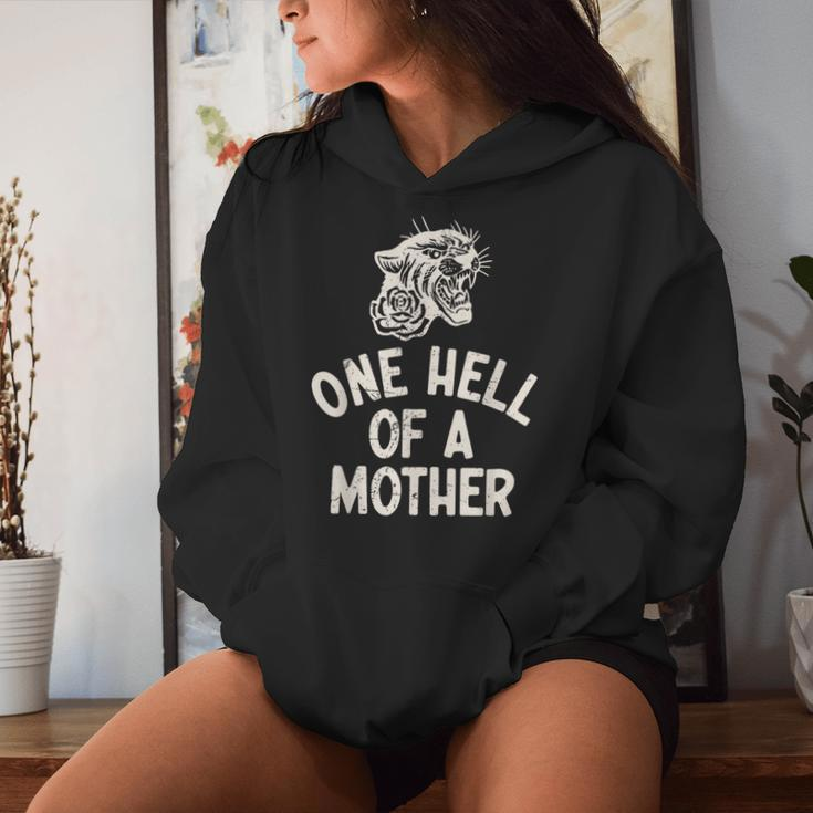 One Hell Of A Mother Vintage Mommy Mom Tiger Mother's Day Women Hoodie Gifts for Her