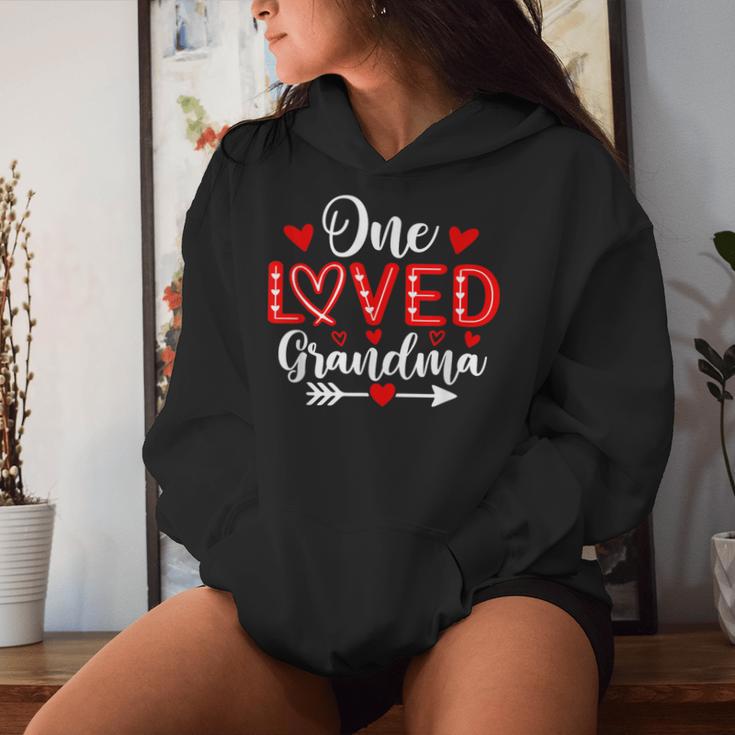 One Loved Grandma Hearts Valentine's Day Women Hoodie Gifts for Her