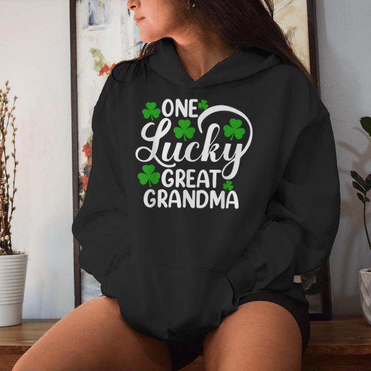 One Lucky Great Grandma St Patrick's Day Shamrocks Women Hoodie Gifts for Her