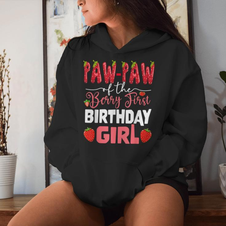 Paw Paw Of The Berry First Bday Of Girl Strawberry Grandpa Women Hoodie Gifts for Her