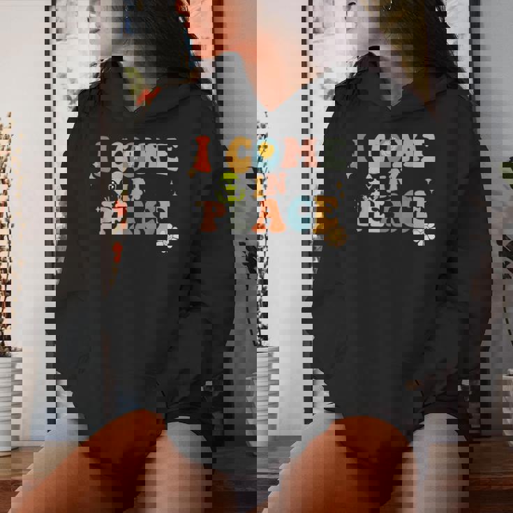 I Come In Peace Im Peace Groovy Matching Couples Women Hoodie Gifts for Her