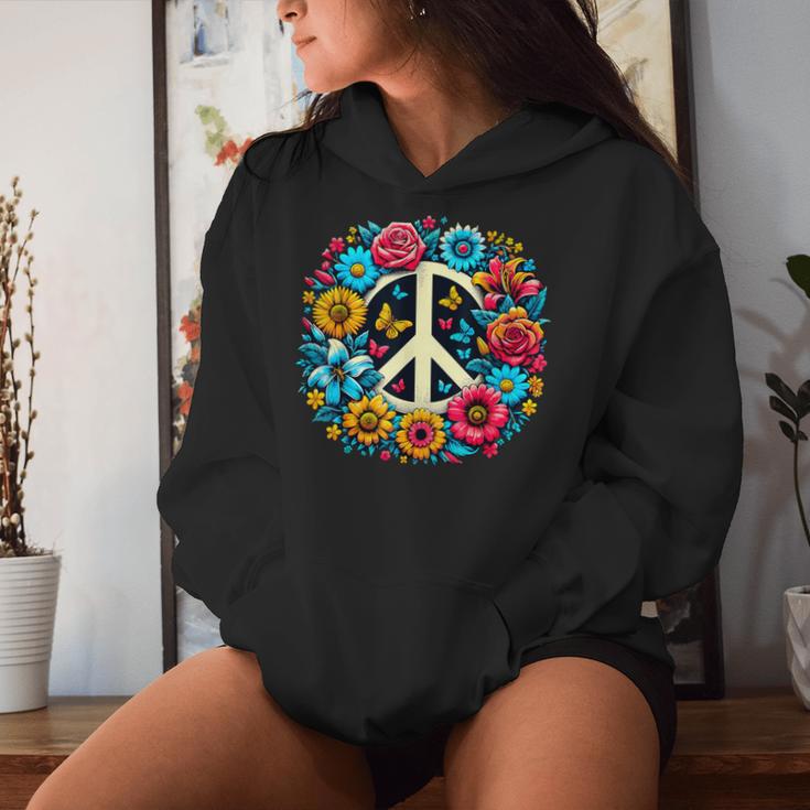 Peace Love Groovy Peace Sign Women Hoodie Gifts for Her