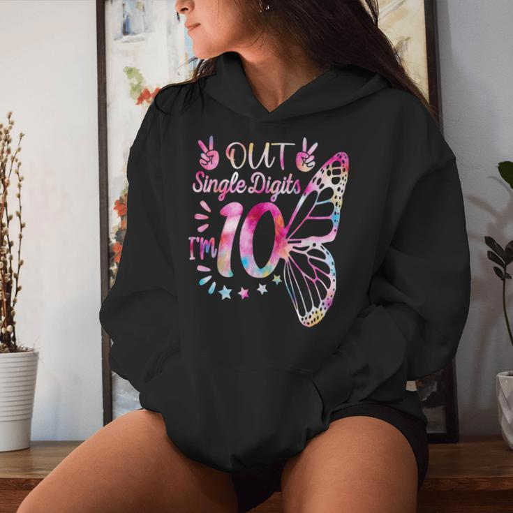 Peace Out Single Digits I'm 10Th Birthday For Girl Women Hoodie Gifts for Her