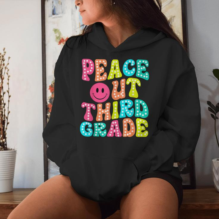Peace Out Third Grade Last Day Of School 3Rd Grade Teacher Women Hoodie Gifts for Her