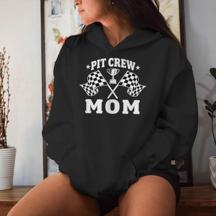 Pit Crew Mom Mother Race Car Birthday Party Racing Women Women Hoodie Gifts for Her