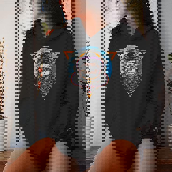 Planet Galaxy Outer Space Science Animal Sloth Astronaut Women Hoodie Gifts for Her