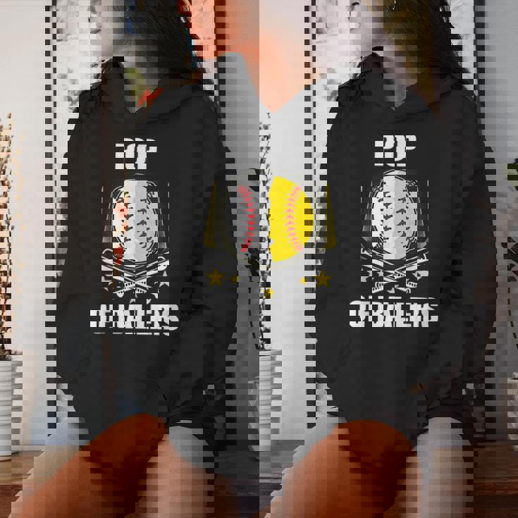 Pop Baseball Softball Of Ball Father's Mother's Day Women Hoodie Gifts for Her