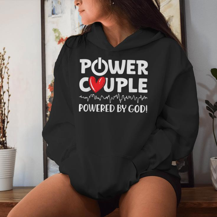 Power Couple Christian Couples Matching Valentines Day Women Hoodie Gifts for Her