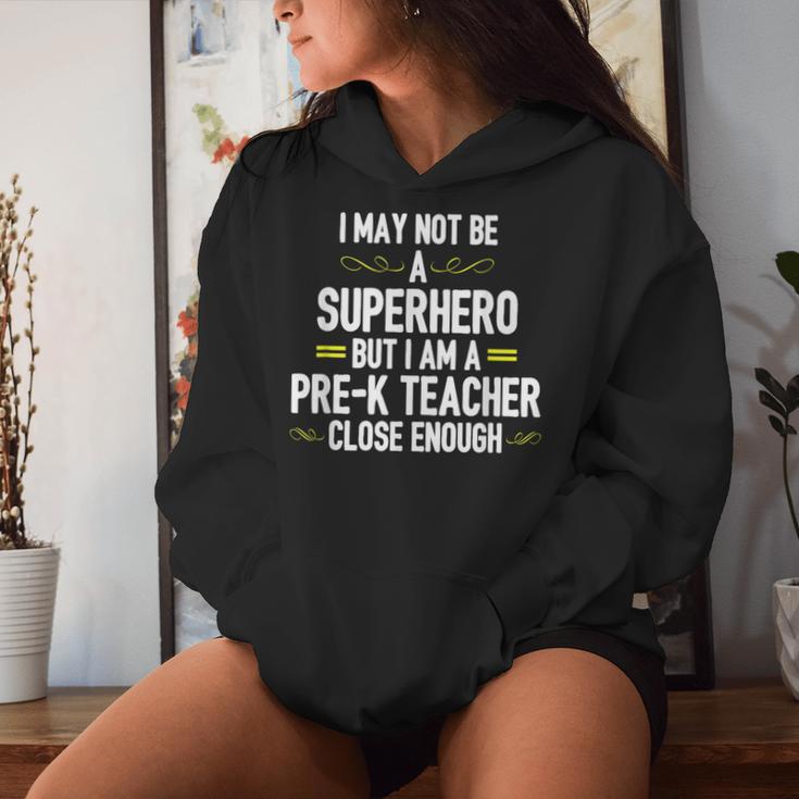 Pre-K Teacher Superhero Back To School Women Hoodie Gifts for Her