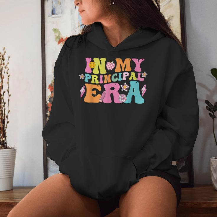 In My Principal Era Groovy Back To School Teacher Life Women Hoodie Gifts for Her