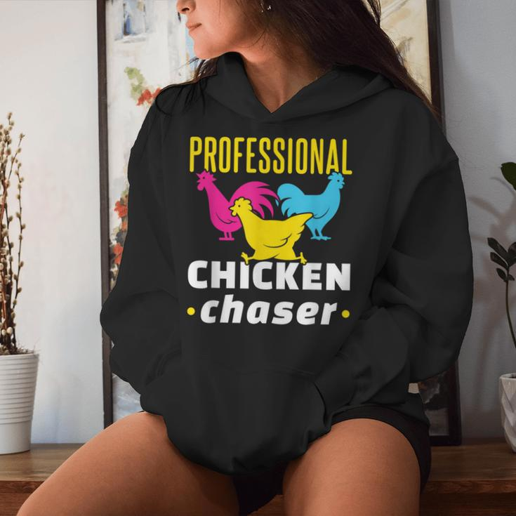 Professional Chicken Chaser Chickens Farming Farm Women Hoodie Gifts for Her